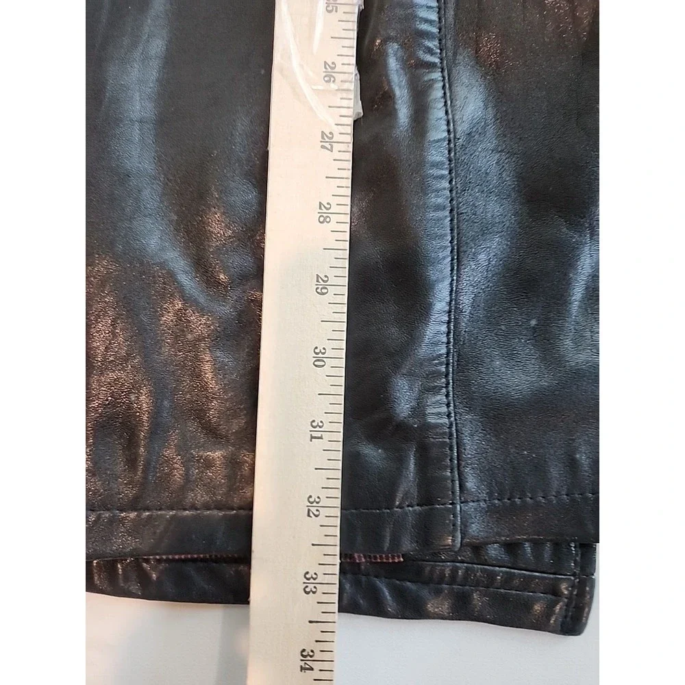 Vintage Remy Leather Jacket Mens XL Black Button Car Coat Made in USA Soft Lamb